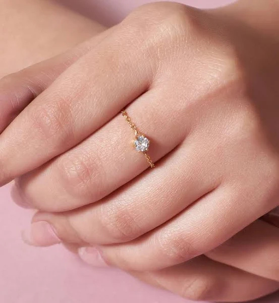 Women's 14k Gold Plated Finger Chain